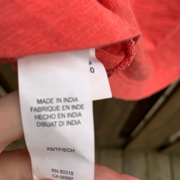 Lucky Brand Embellished Coral LS Tee - Picture 6 of 8